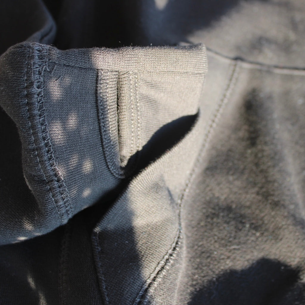 Black Cross Neck Hoody