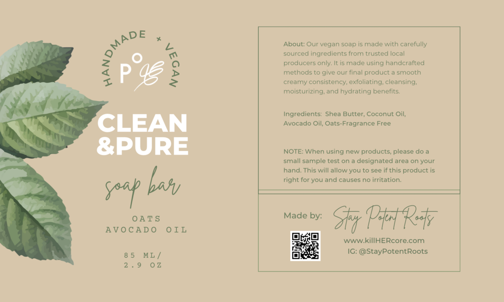 Organic Fragrance-Free Vegan Oatmeal Soap
